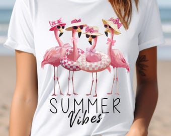 Coquette Flamingo Summer PNG: Girly Beach Vibes (Digital Download)