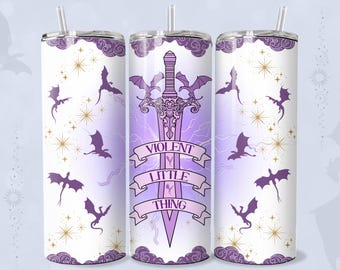 Romantasy Tumbler 20oz: Dragons Sublimation Design (Digital Download)