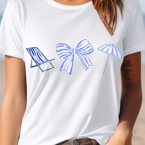 Preppy Coquette Summer Seashell PNG, Summer Vibes Png, Preppy Summer Png, Coastal Png, Glitter Summer Coquette Png, Beach Blue Clam png