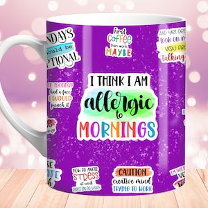 Funny Office Quotes Mug Wrap, 11oz and 15oz Sarcastic Quote co-Worker Mug Wrap Sublimation Design, Work Mug PNG Template, Digital Download