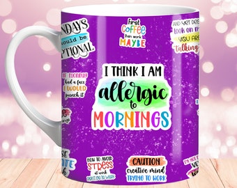 Funny Office Quotes Mug Wrap: Sarcastic Co-worker Gift (Digital Download)