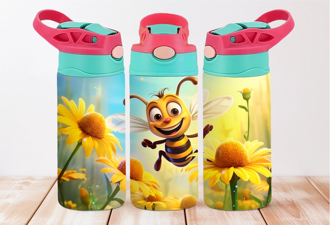 Daisies and Bee 12oz Kids Sippy Cup Tumbler Wrap (PNG) - Etsy