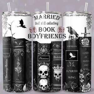 Book Boyfriend 20oz Tumbler PNG: Romantasy Book Lover (Digital Download)