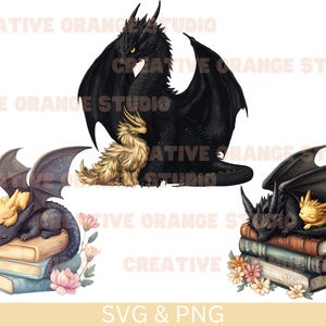 Vierte Flügel Drachen SVG PNG: Andarna & Tairn Clipart (digitaler Download)