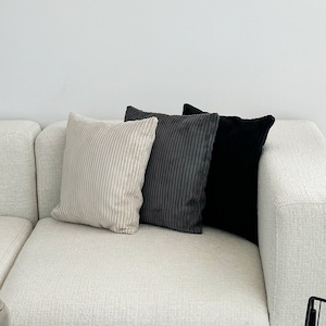 Corduroy Throw Pillow Cover, Extra Soft Scandinavian Style Cord Velvet Lumbar Pillow Case, Cozy Boho Ribbed Velvet Cushion Cover, Euro Sham