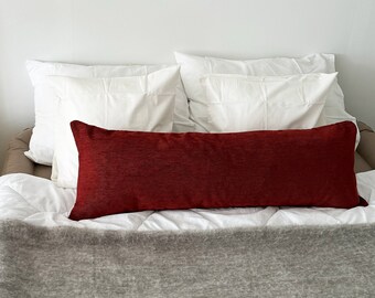 Langer lumbaler Leinenkissenbezug, übergroßer großer Kissenbezug, weicher Leinenkörperkissenbezug, versteckter Reißverschluss, gemütliches Wohndekor, 35x100, 40x120