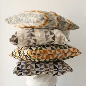Triangelmönster och texturerat tjockt örngott, anpassat boho mjukt ländryggsörngott, geometrisk bouclékudde, endast överdrag, 12x18