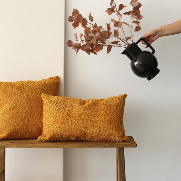 Mustard Boho Throw Pillows Etsy