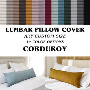 Corduroy Lumbar Pillow Cover, Custom Oversized Cord Velvet Pillow Case, Super Soft Comfy Striped Velvet Pillow Cover, Cozy Bedroom Decor