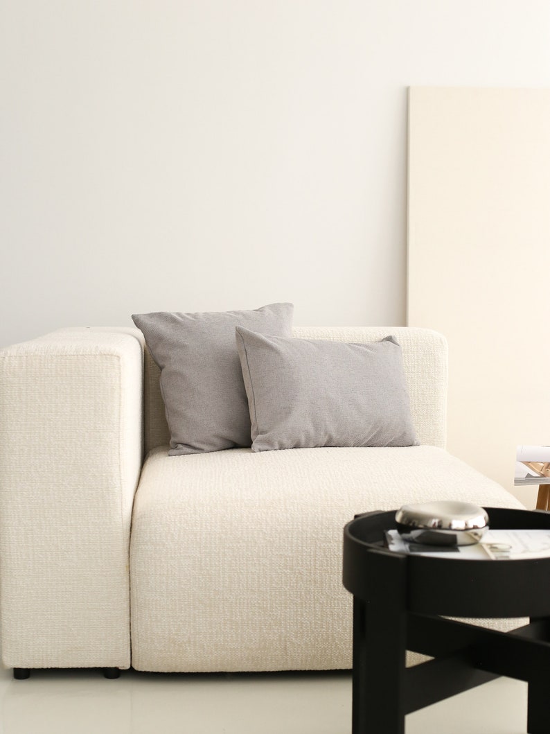 Linen Solid Color Throw Pillow Cover, Any Size Hidden Zipper Lumbar Pillow Case, Handmade Heavyweight Linen Cushion Cover, 20 Color Options zdjęcie 9