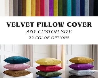 Handmade Velvet Throw Pillow Cover for Sofas, Beds and Armchairs