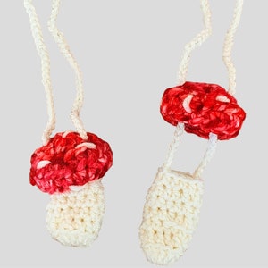 Crochet Mushroom Chapstick Holder