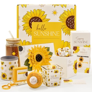 Sunflower Gift Box for Women: Self Care, Get Well Soon Sunshine Crate image 10