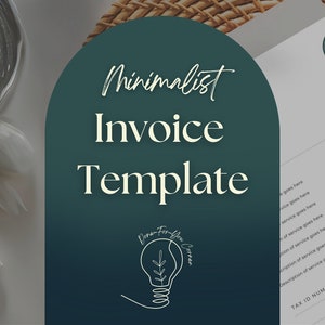 Minimalist Invoice Template for Small Business and Freelancers | Digital Canva Template | Boho Minimal Client Invoice for Business Owners