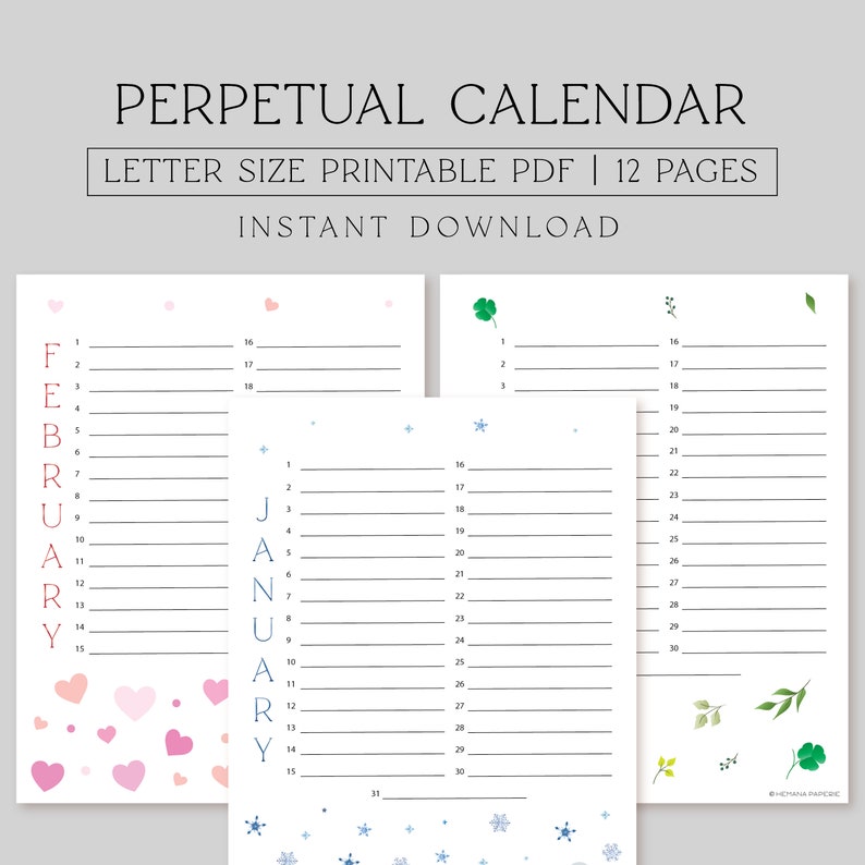 Printable birthday tracker anniversary celebration calendar for 12