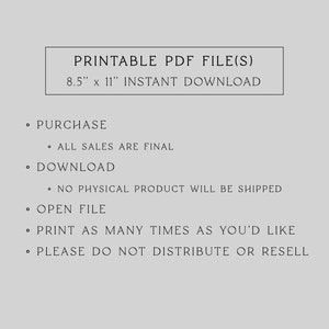 Printable Template For 8 5x11