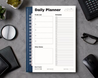 Daily Planner Printable, Hourly Planner, Work Day Schedule, 24 Hour ...
