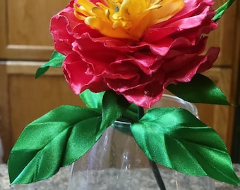 1/2 dozen- 6-Handmade Satin FOREVER Peonies,  done in the color of your choice