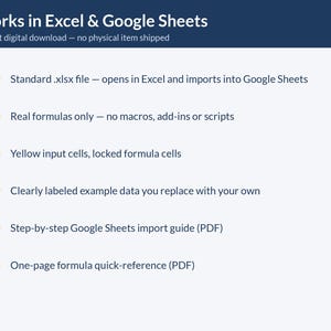 Service Department KPI Dashboard Spreadsheet - Effective Labor Rate, Hours per RO, Tech Efficiency | Excel & Google Sheets image 5