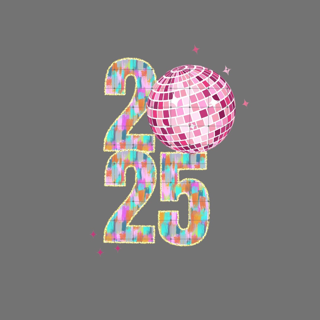 2025 PNG, New Years Glitter 2025 Png Acrylic Brushstroke New Years Png ...