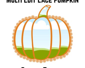Lace Pumpkin Canva Frame Patchwork Pumpkin Halloween Editable clipart template fall png digital design custom Canva Lace Frame Template
