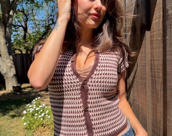 Crochet Coco Cardigan PATTERN - Easy Raglan Customizable Long/Short Sleeve Top (PDF Download)