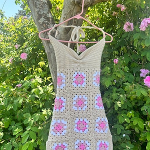 Granny Square Crochet Dress PATTERN: Form-Fitting Mini, Midi, Maxi (PDF Pattern) image 9