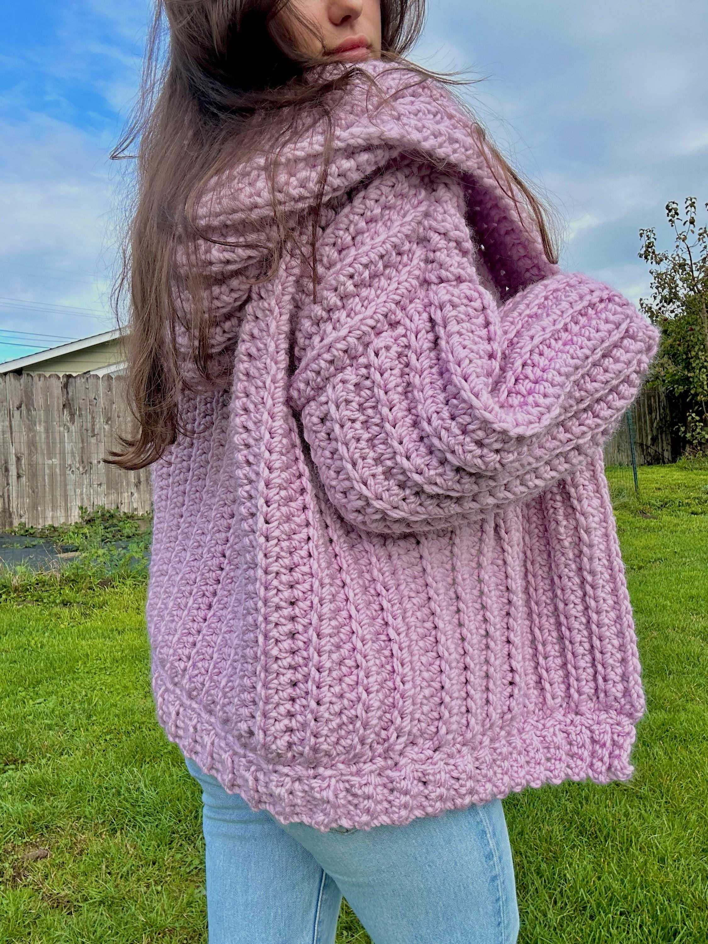 Cloud Cardigan PATTERN - Crochet Hooded Soft Fluffy Puffy