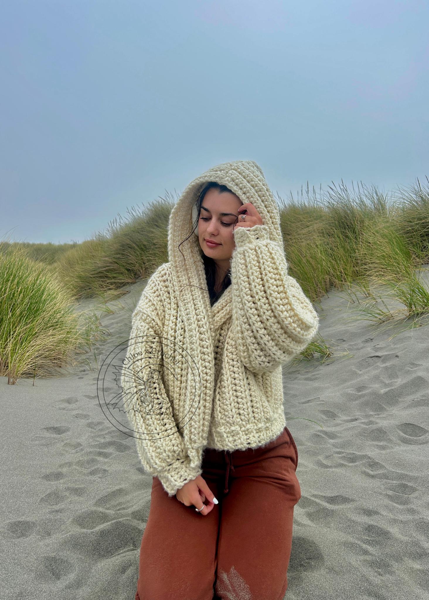 Cloud Cardigan PATTERN - Crochet Hooded Soft Fluffy Puffy
