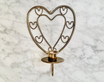 Brass Heart Candleholder