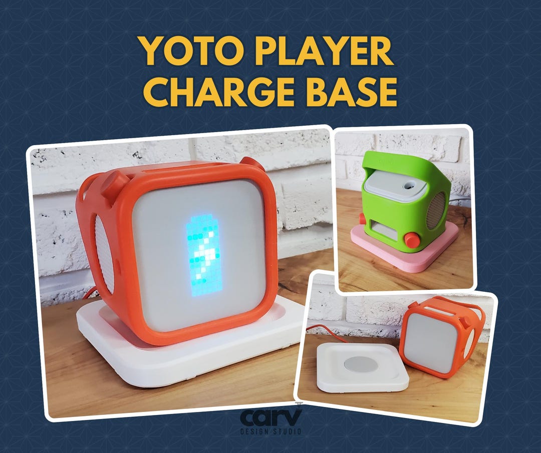 Yoto Player Accessories Bundle - Wireless Charging Dock + Pink Adventure Jacket For 3rd Gen Yoto