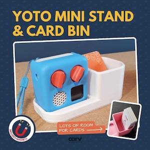 Yoto Mini Player Stand & Card Bin | Magnetically Modular System | 3D Printed