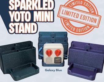 Sparkled Yoto Mini Player Stand, Card Organizer, Adventure Jacket Friendly