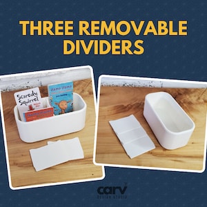 Bac de rangement pour cartes Yoto | 3 séparateurs amovibles | Système modulaire magnétique | Imprimé en 3D