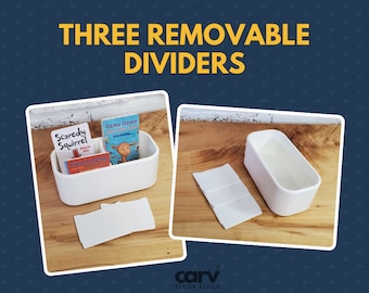 Yoto Card Storage Bin | 3 Removable Dividers | Magnetically Modular System | 3D Printed