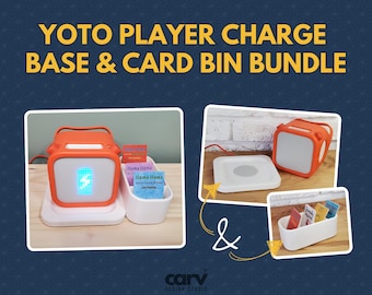 Yoto Player Charging Base & Card Bin Bundle: Magnetically Modular, 3D Printed