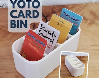 Yoto Card Storage Bin | 3 Removable Dividers | 3D Printed