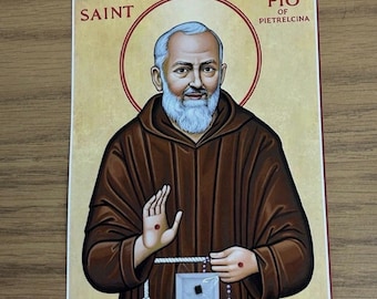 Saint Padre Pio Sandals relic Catholic Churc St. Pio card