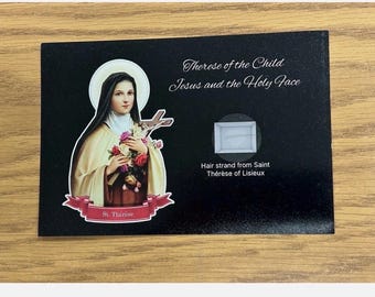 Saint Therese Of Lisieux Of The Child Jesus Holy Hair Strand Relic Catholic