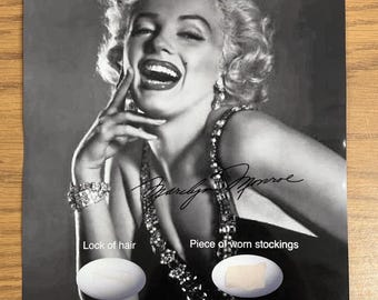 Marilyn Monroe Hair Lock & Stocking Worn Relic  Norma Jeane Hollywood