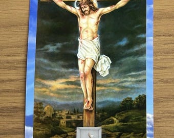 Piece Of Wood From The True Cross relic Catholic Church card Jesus Christ