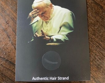 Saint Pope John Paul II hair strands lock relic Catholic Church Ex Capillis Holy