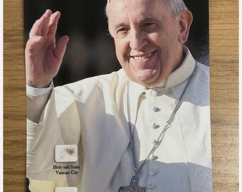 Pope Francis Holy Soil & Blessed Water relic Catholic Church Vatican