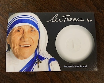 Saint Mother Teresa Hair Strand lock speck Relic Catholic COA museum