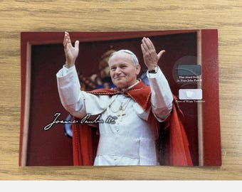 Saint Pope John Paul II hair strand & Worn relic Catholic Church vestment holy