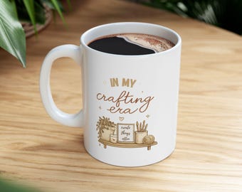 In My Crafting Era Mug | Knitting Crochet Coffee Cup | Creative Hobby Gift