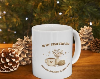 In My Crafting Era Mug | Knitting Crochet Coffee Cup | Cozy Hobby Gift