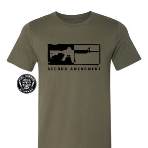 2nd Amendment AR T-Shirt for the Patriotic American by FullSavageCo