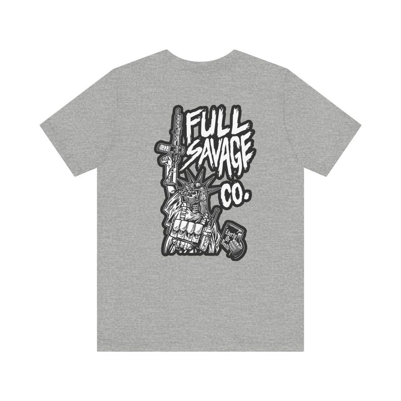 Freiheitsstatue Schädel bewusst T-Shirt von Full Savage Bild 5