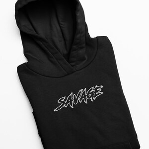 Sudadera con capucha Savage de FullSavage Company: prendas Savage, diseños de sudaderas con capucha increíbles, regalos para hombres, ropa táctica, campo de tiro, AR15, ropa de calle con temática militar imagen 5